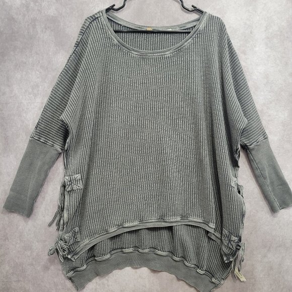 Free People Sweaters - Free People Gray Boho Oversized Sweater size Large